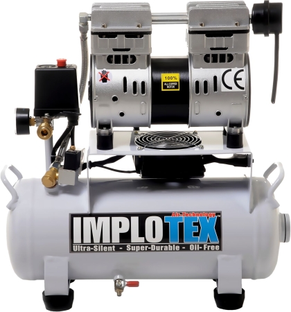 850 W IMPLOTEX Silent-Kompressor (55 dB, 14 Liter Kessel)