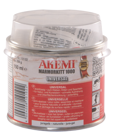 AKEMI Marmorkitt 1000 Universal, juragelb – 150 ml (dickflüssig)