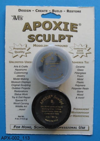 Apoxie Sculpt, Schwarz – verschiedene Größen