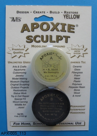 Apoxie Sculpt, Gelb – verschiedene Größen