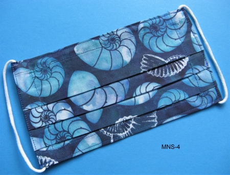 HAUFWERK Mund- und Nasenschutzmaske, Motiv Ammoniten blau